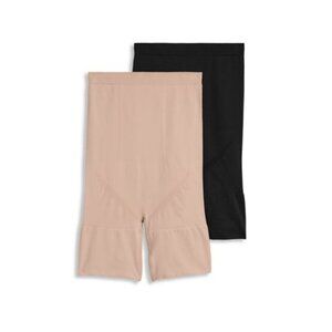Jockey Skimmies Slimmers 2-Pack High-Waisted Thigh Shapers Black/Light XL A65561